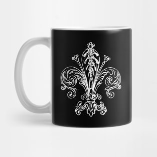 Fleur-de-lis Drawing, White Mug